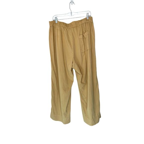 J.Crew Tan Honey Brown Pull On Stretch‎ Astrid Wide Leg Chino Pant Size Large - Picture 9 of 13